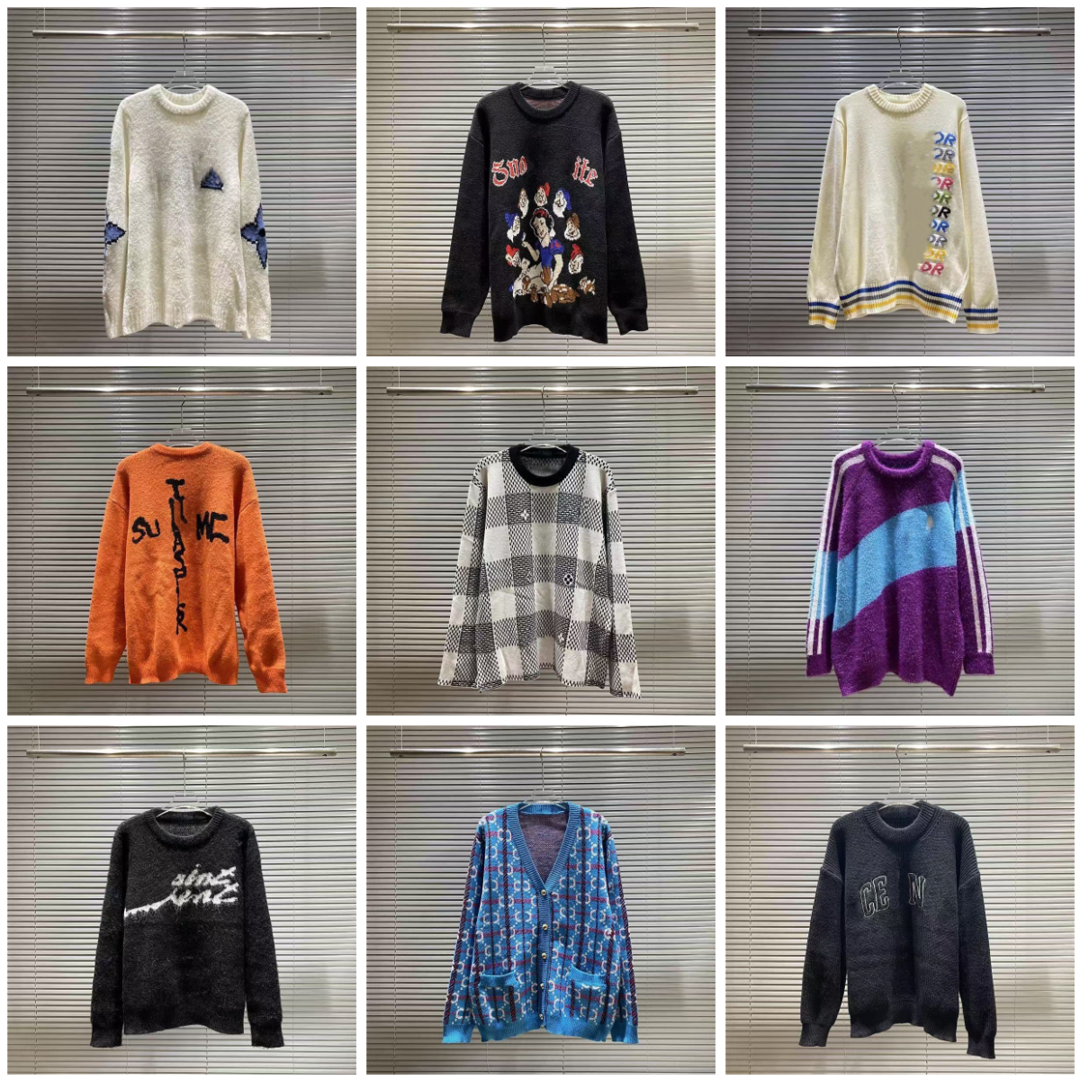 mens designer sweater designer knitted sweater vintage jacquard graphic knitted sweater fashion knit long sleeved classic luxury sweater baggy knitting shirts