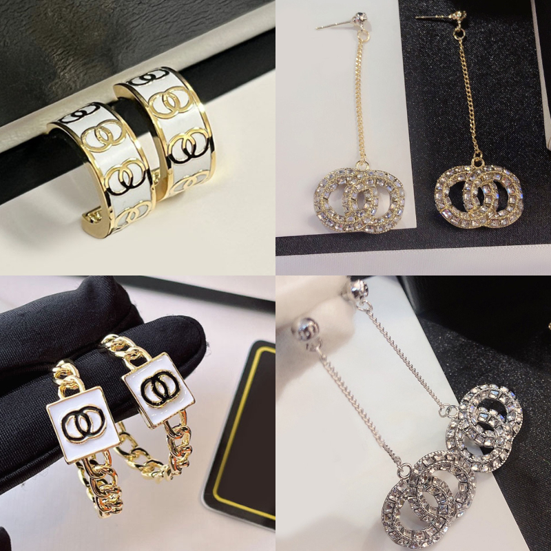 Classic Stud Earrings Designer Earring Loop Drop Luxury Letter 18K Gold Plated High Quality Stainless Steel Wedding Christmas Jewelry Gifts