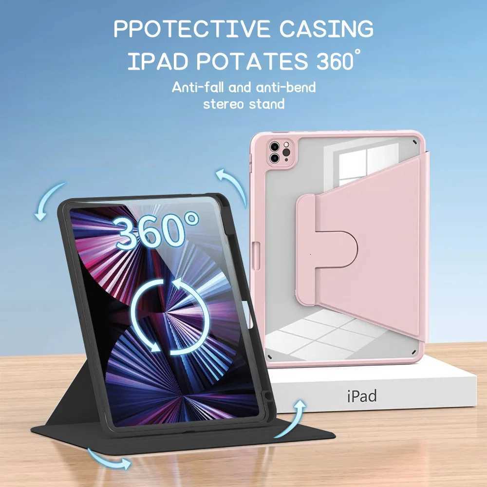 360 Rotating Protective Case for IPad 11th Generation Tablet Case IPad Pro 11 129 A16 10th 9th 7th 8th 11 10 9 Air 13 Cover H251210