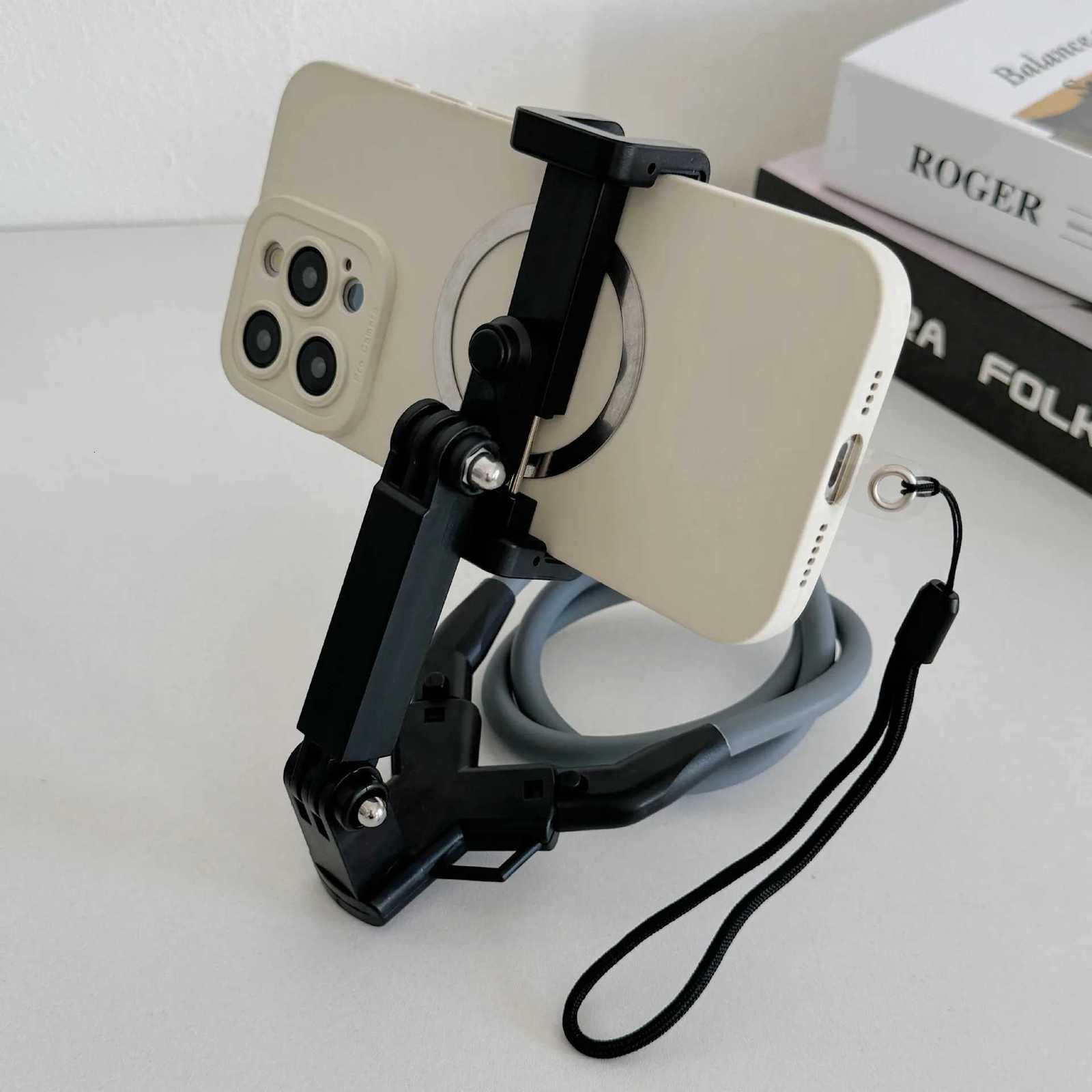 1Pc Hands- Neck Stand Phone Stand Rotatable Smartphone Camera with Motorcycle Car Bicycle-Adjustable Ergonic Design Video Recording C251210