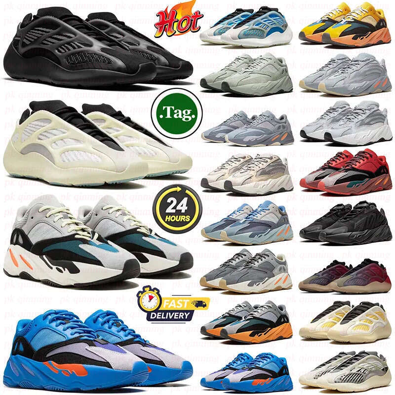 2026 Designer 700 Men Women Outdoor Casual Running Sneakers Black White Wave Runner Salt Dark Glow 500 Soft Resin Sports Slippers Shoes Size 36-46