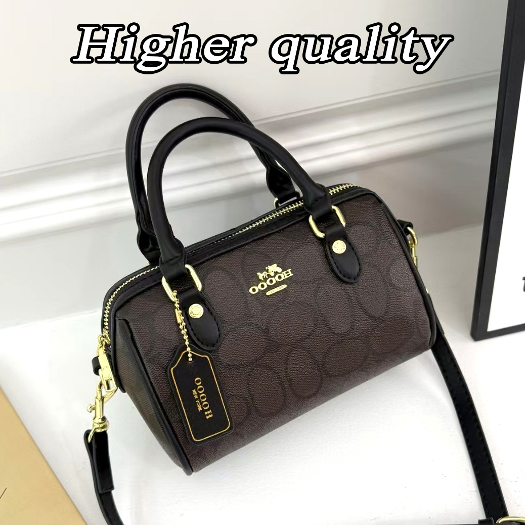 Rowan bag Designer bag Fashion Shoulder Bag Classic Old Flower Pull Link Closure Tote Mini Women's Bag Leather Denim Crossbody Embossed Handbag Brown Flower Purse 001