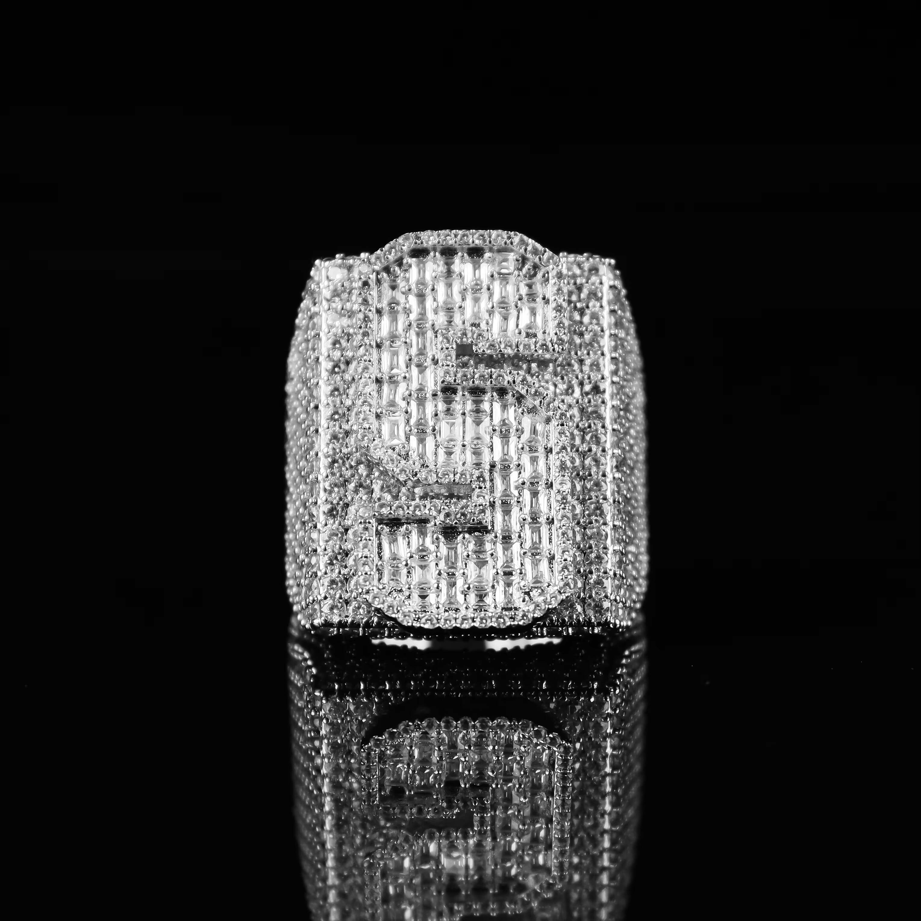 Fashion Jewelry Dainty 925 Sterling Silver Ring Iced Out Pass Diamond Tester Ring Fashion Jewlery Rings for Men