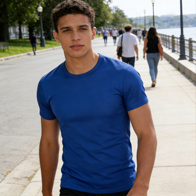 180g100D Marathon quick-drying sports material round-neck T-shirt CF306