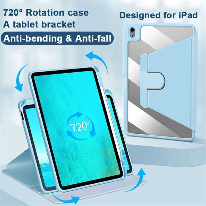 Rotation Case Funda For iPad 10 Pro 11 2021 2022 Air 4 109 102 9 8 7 Genertion Tablet Cover with Pencil Holder H251210