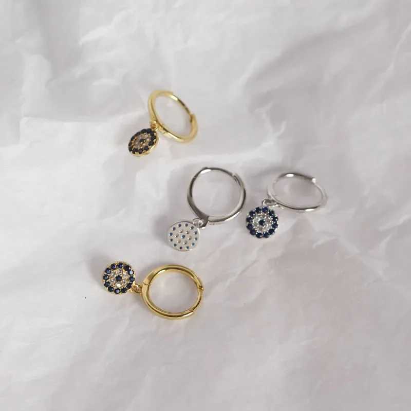 Clear Blue Zircon Hoop Earrings Evil Eye Ear Rings Fashion Turkish Jewelry Gifts for Women Pendientes 2025XJ251210 - view 5