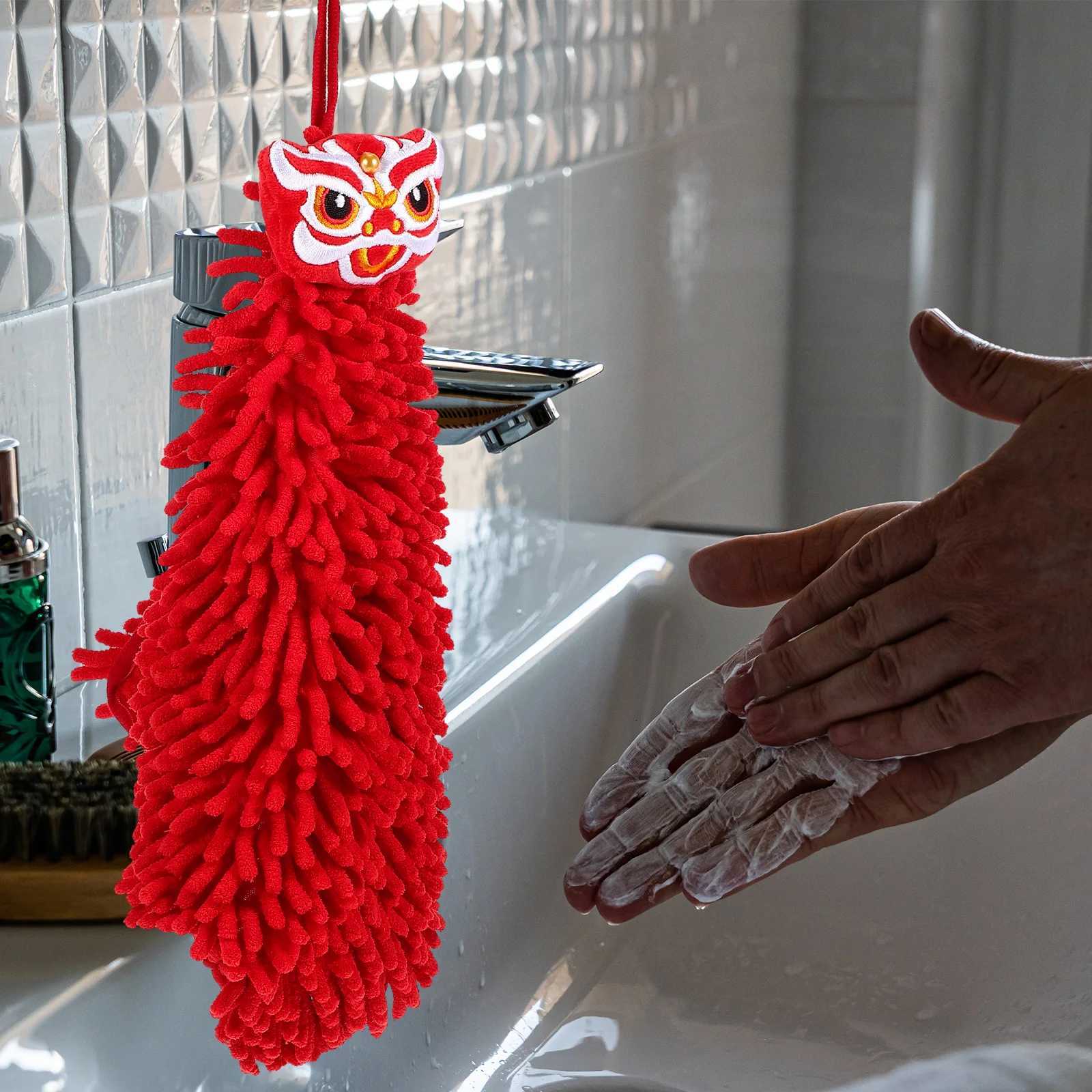 1pcs Chenille Hand Quick Dry Absorbent Hanging Kitchen Bathroom Towel Multi Use Ball Home Decor Towel C251210