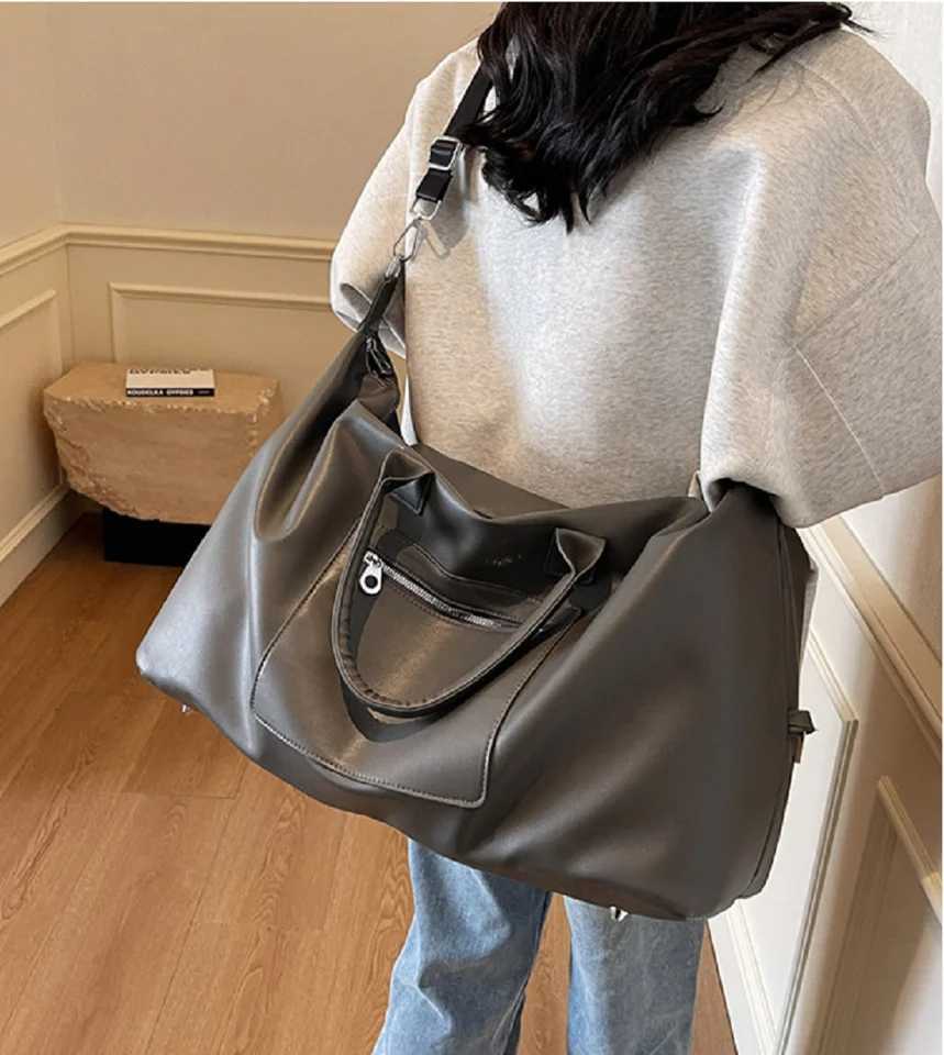 New Korean Fi High Quality Leather Travel Handbag Men Wens Large Capacity Business Totes Shoder Bags Shopping Bag Y251209