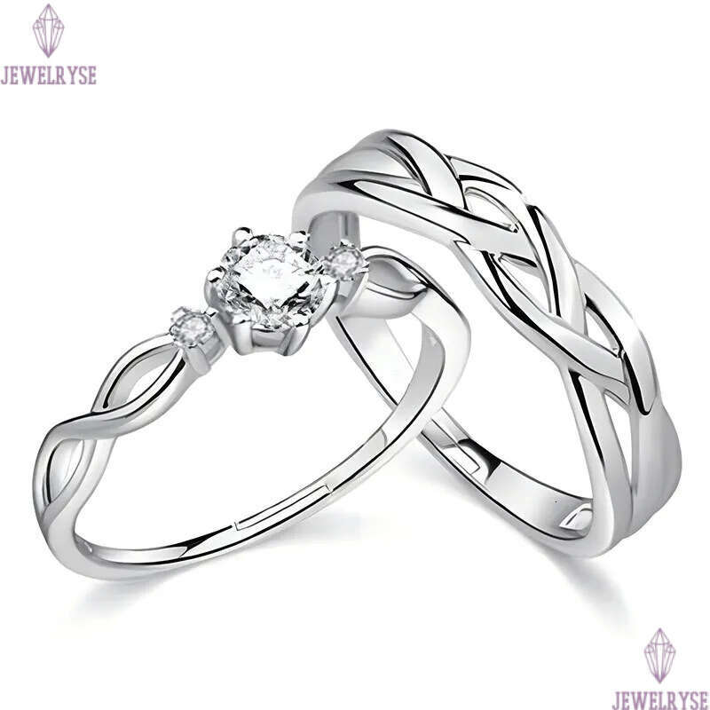 lovers couple rings luxury diamond simple classic designer love shine cz zircon lover wedding ring jewelry valentines day gift size ajustable