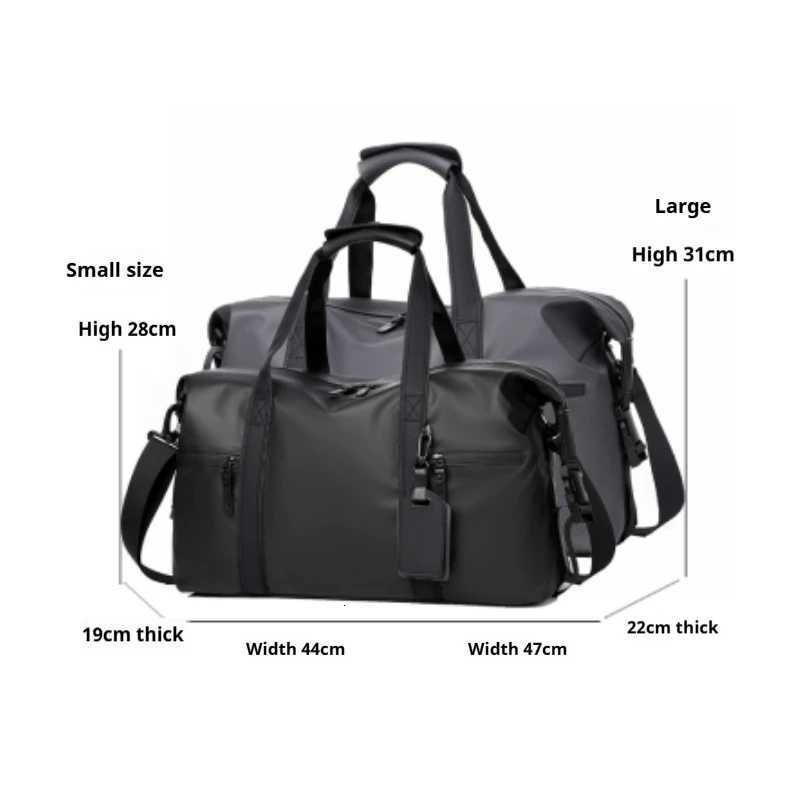 Mens Gym Bag - Black Adjustable Shoder Strap Duffel Bag for Gym Travel and Sports Lovers Fitness Gear Bag Y251209