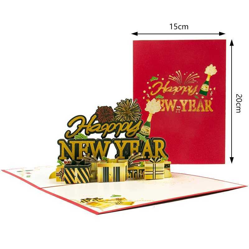 Folding Christmas 3D UP Greeting Card With Envelope Santa Claus Snowman Xmas Invitation Card Postcard Navidad Supplies H251210