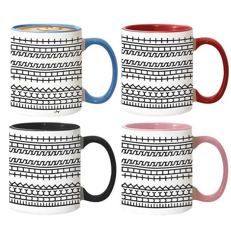 1183 oz Coffee Mug with Handle Tea Cup Novelty Microwave-Safe Coffee Cup Ceramic Drinking Cup Desktop Ornament for Kitchen Home C251210