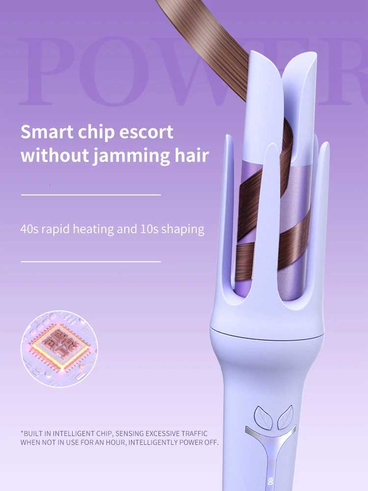 360 Auto Rotating Hair Curler Ceramic Ion Coating32 mm Beach Waves Curling Wand Anti-Scald Anti-Tangle Rotating Curling WandT251210