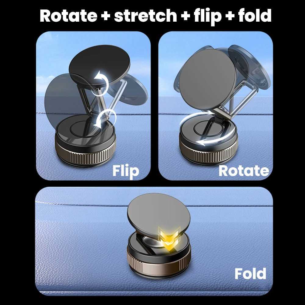 360Rotatable Magnetic Car Mount Phone Holder Lazy Mti-functional Foldable Vacuum Phone Stand Bracket For iOS Androi 2026 C251210