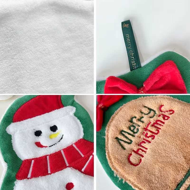 Christmas Santa Claus Hand Towel Single Piece - Soft Absorbent Creative Festive Design Perfect for Kitchen Bathroom Use C251210
