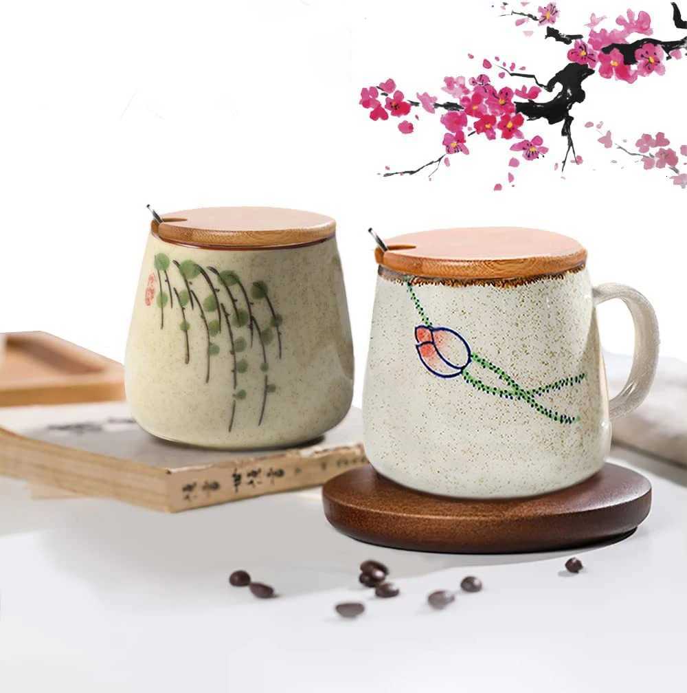 YWDL 380ml Japanese Retro Style Ceramic Coffe Mug Kiln Glaze Milk Breakfast Cups Home Teacup Tumbler Water Mug Gift For Friends C251210