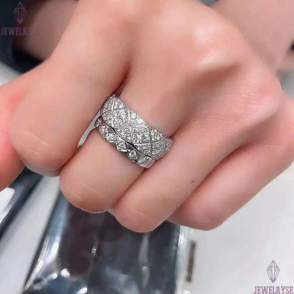 classic rhombus designer moissanite ring for women S925 silver luxury diamond cz zircon simple design engagement rings jewelry wholesale size ajustabl