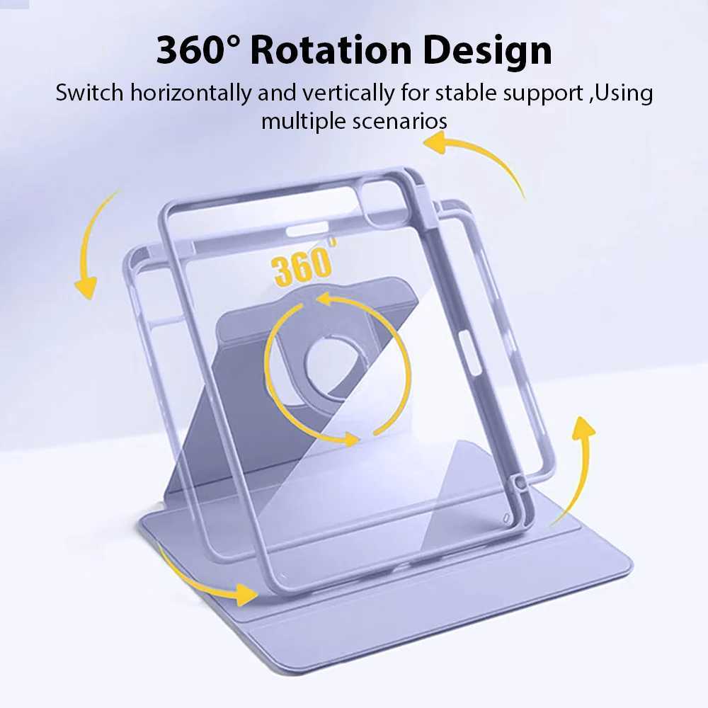 Magnetic Case For Ipad Pro 13 11 129 12 9 2024 9 9th 8th 7th Generation Funda For Ipad Mini 6 Air 5 4 3 109 360 Rotation Cover H251210