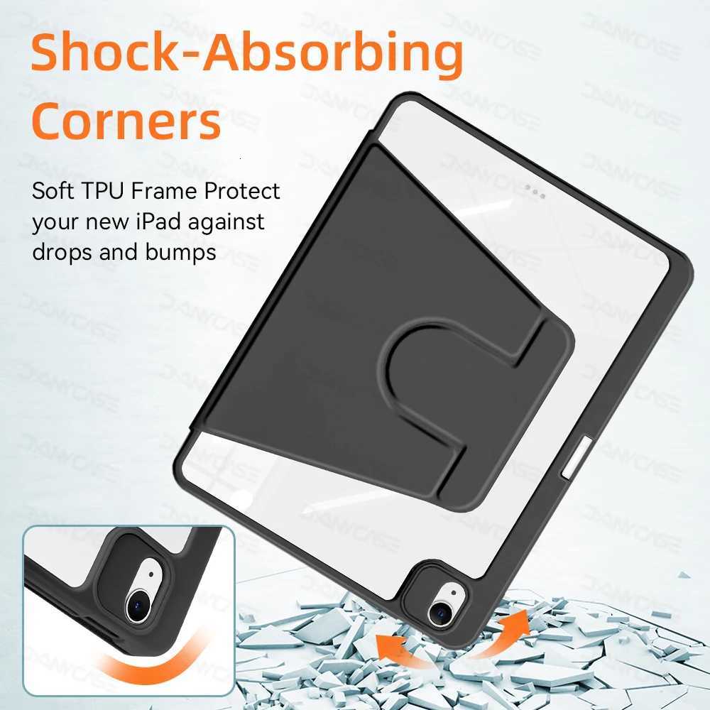 For iPad Air 11 M2 Case 2024 Pro M4 360 Rotation Cover for Air 5/4 iPad 10th 109in Mini 6 7/8/9th 102in Pro129 Tablet Cover H251210