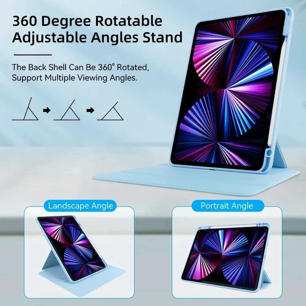 2025 New For iPad Pro M5 11 13 inch Tablet Case 360 Rotation For iPad A16 11 10 th Air 7 6 5 4 M3 Mini7 A17 Pro 11 13 M4 Funda H251210