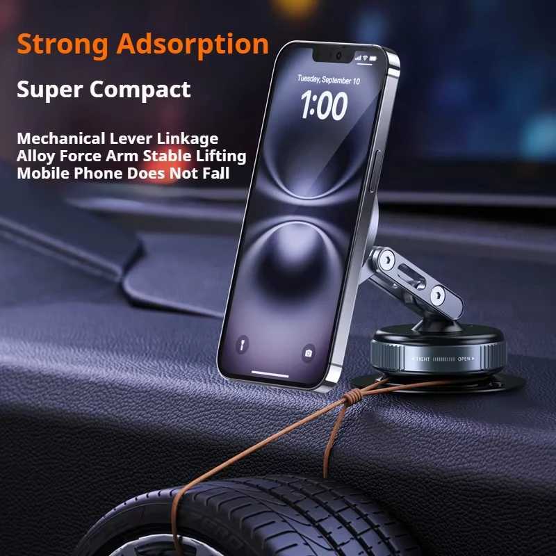 X53 Magnetic Phone Holder Rotating Folding Vacuum Suction Mag Stand For Car Navigation Gym Kitchen Streaming Bracket C251210