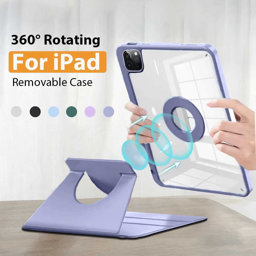 Magnetic Case For Ipad Pro 13 11 129 12 9 2024 9 9th 8th 7th Generation Funda For Ipad Mini 6 Air 5 4 3 109 360 Rotation Cover H251210