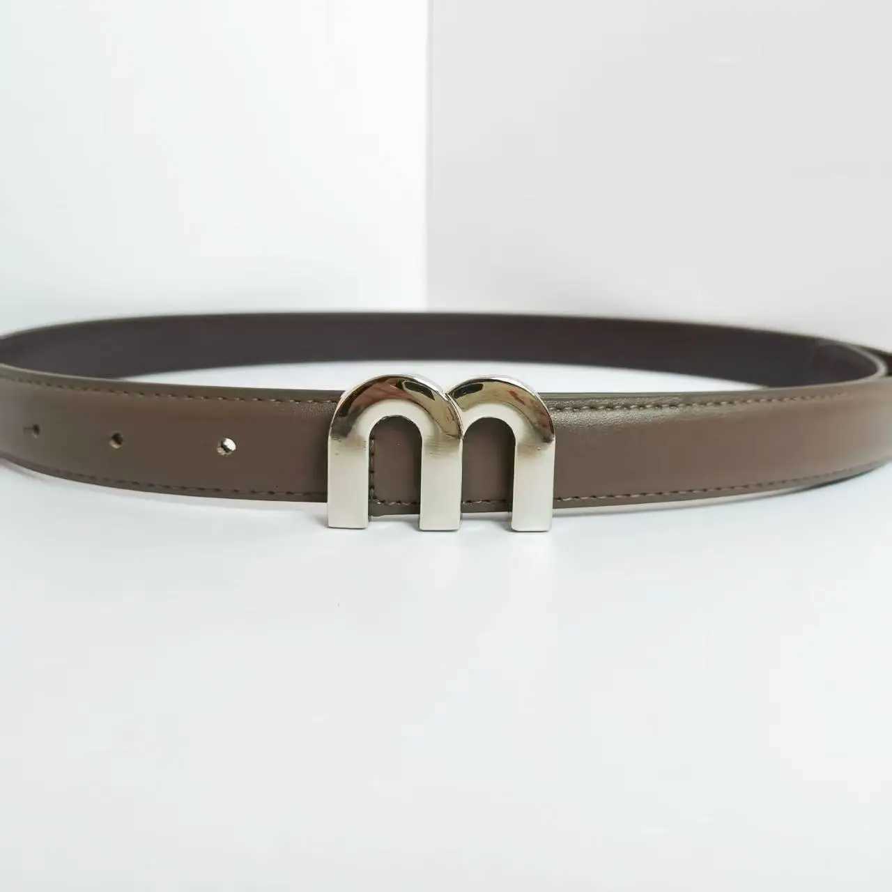Luxury Womens Belt M Belt High-Quality Silver Buckle is best paired with dress jeans womens belts Y251210