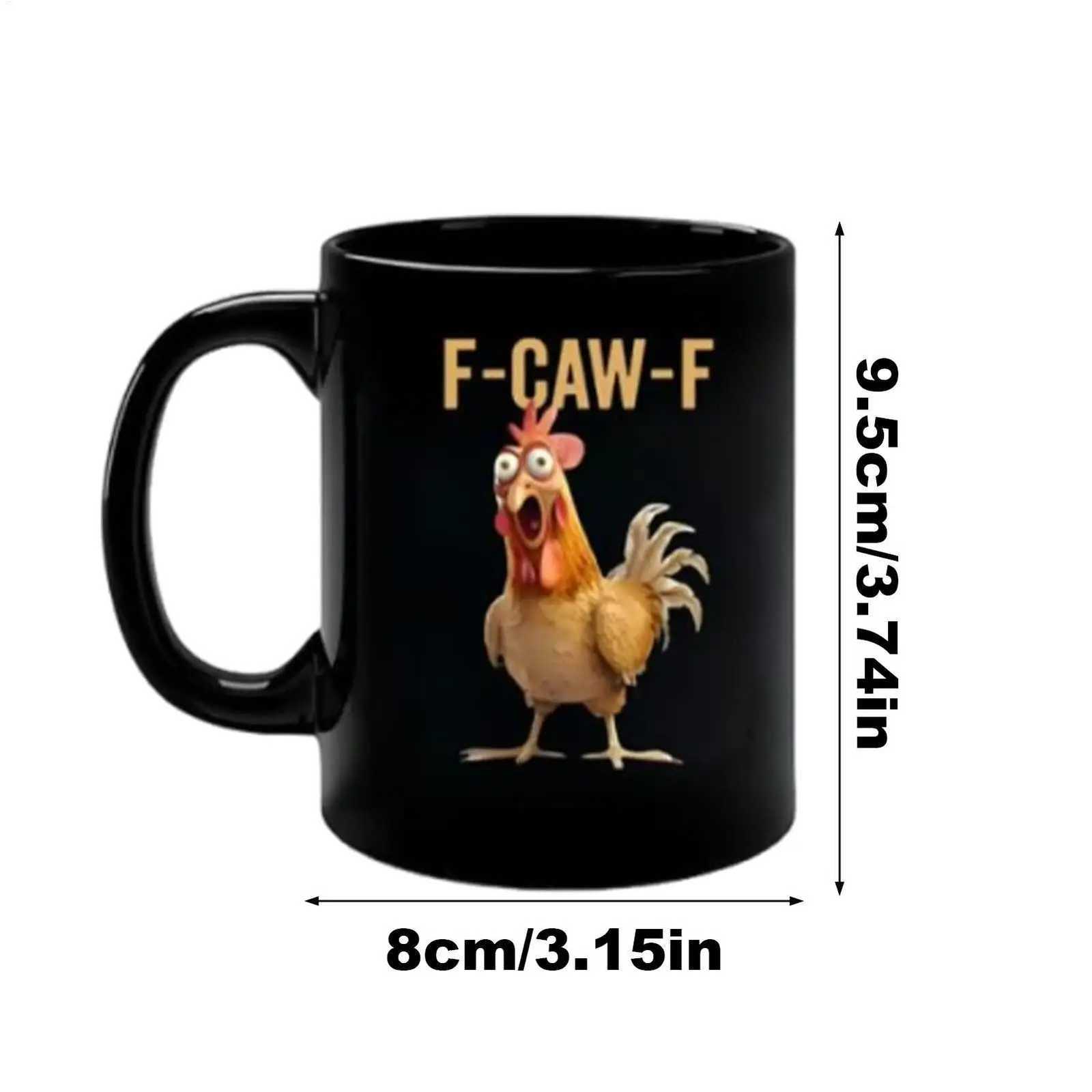 Chicken Mug F Cow F Rooster Theme Milk Cup Chicken Water Cup for Office School Apartment Cafe College Dorm Living Room C251210