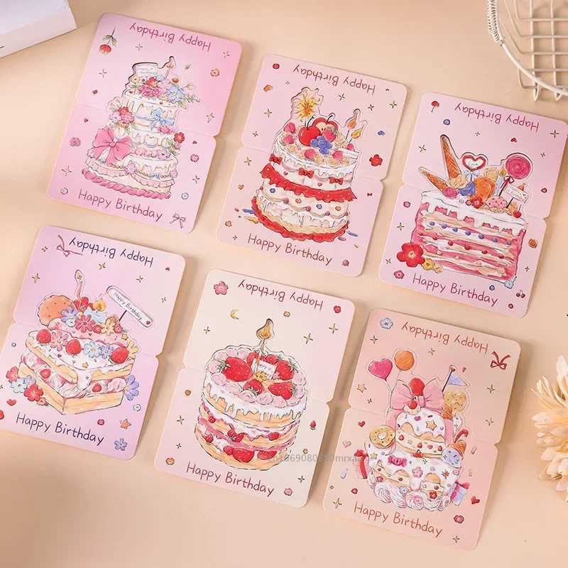 10 PCS Happy Birthday Card Colorf Greeting Card Gift for Kids Birthday Party Gift of Friend Birthday Tarjetas De Invitacion H251210