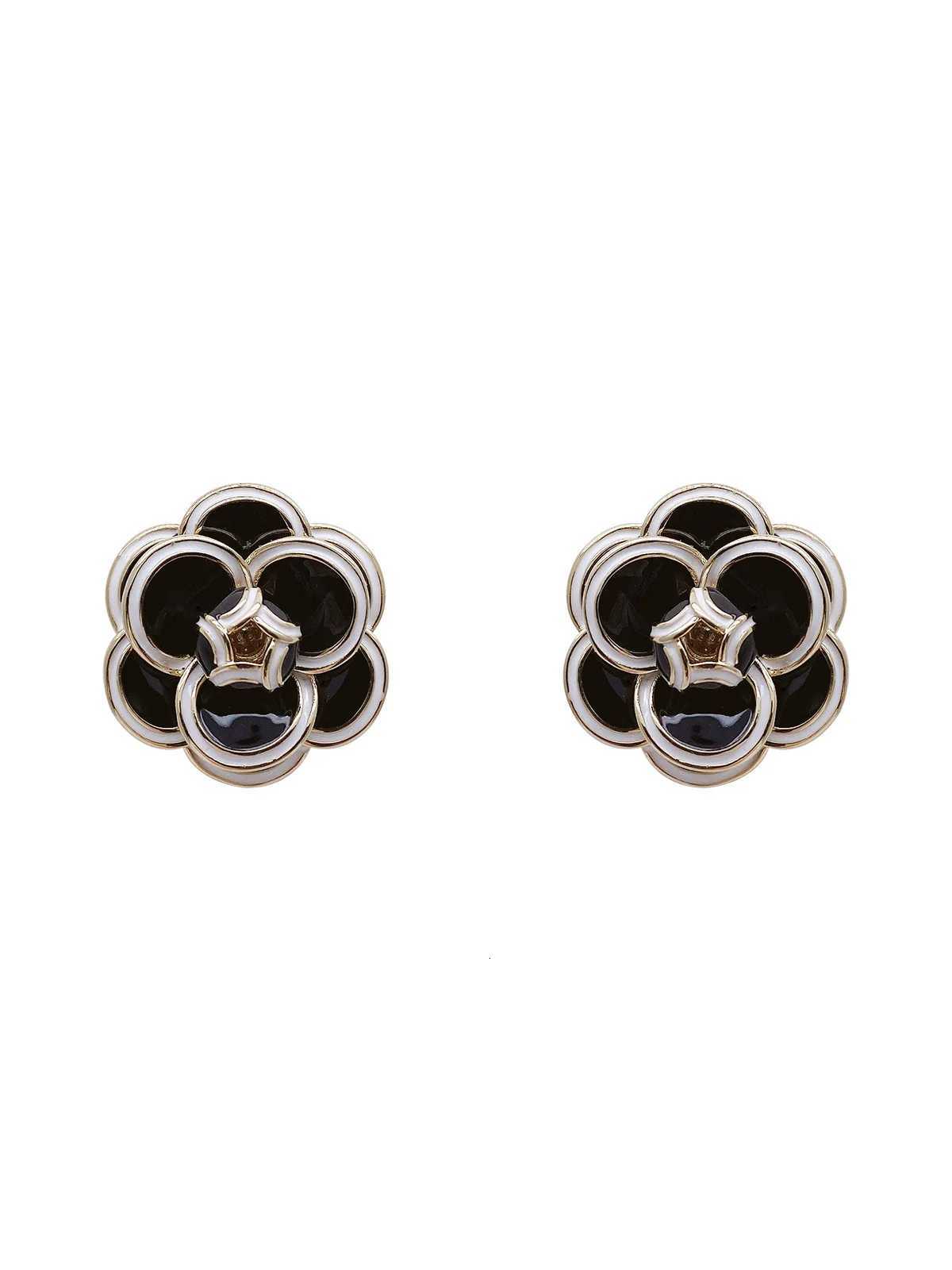 Luxury Earrings Vintage Hepburn style black white wer earrings for wan 2025 trend Y251210