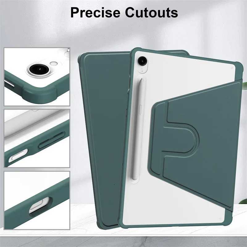 Rotation Cover For Galaxy Tab S10 Lite 109inch 2025 Acrylic Clear Back Stand Tablet Case SM-X400/X406B With pencil slot H251210