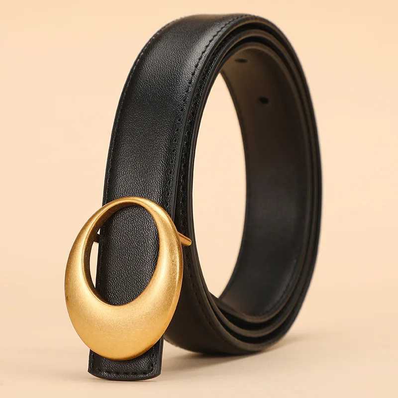 Luxury Fashionable womens belt cowhide leather belt for women versatile decoration with a high-end feel trendy Korean-style Y251210
