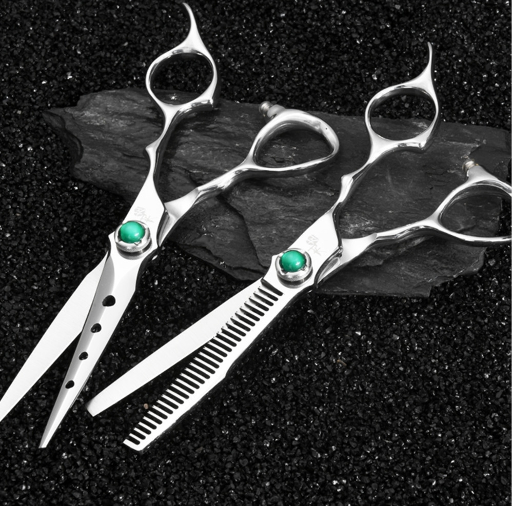 Barber Shop Haircut Hairdressing Scissors Professional Hair Cutting Bangs Tool Genuine Flat Teeth Thinning Self-Cutting Set 241107