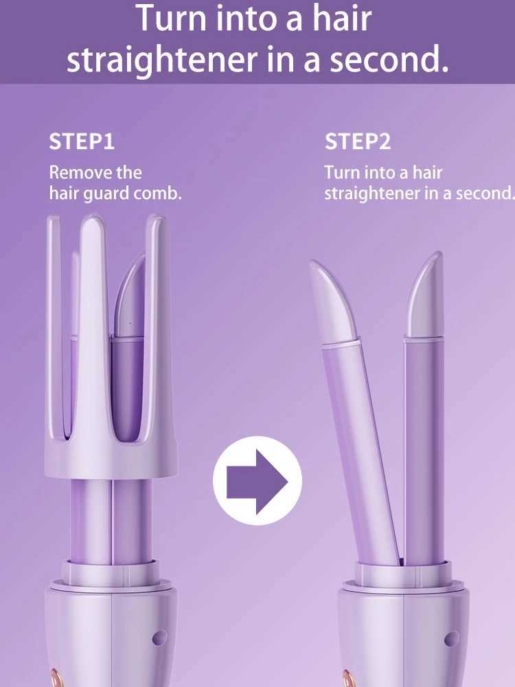 Automatic Hair 2 IN 1 Curlerstraightener Iron 32mm Curler Wand Professional Curly Tongs Ceramic Hair Roller Salon Styling ToolT251210
