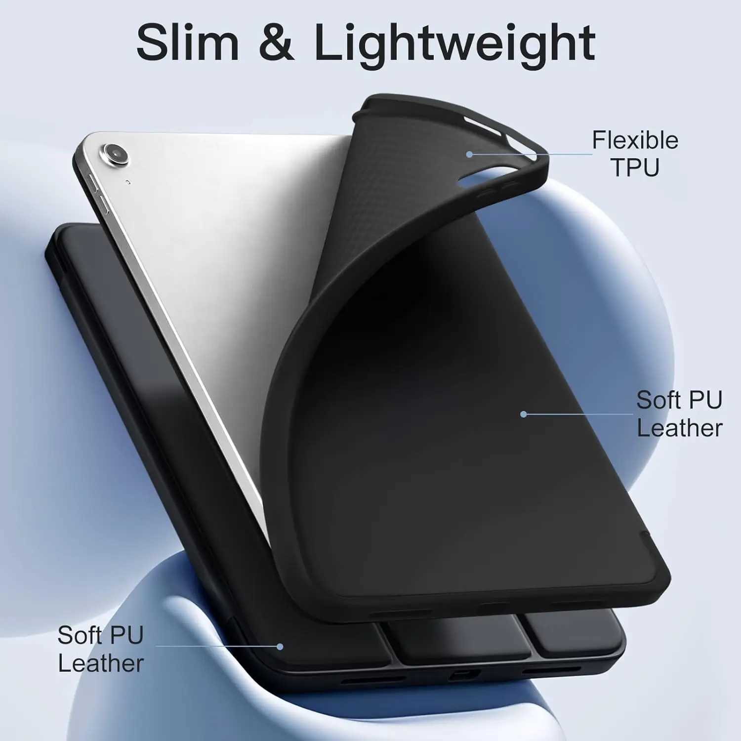 Shockproof Case for Redmi Pad SE 11 2025 with Auto Wake/Sleep Function Foldable Design Soft TPU Material Magnetic Flip Cover H251210