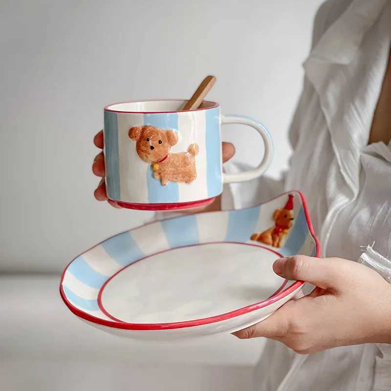 Cartoon Dog Coffee Cup Gentle Milk Coffee Breakfast Milk Mug Ceramic Cup Couple Cup Gift Juice Cold Drinkware Microwave Safe C251210