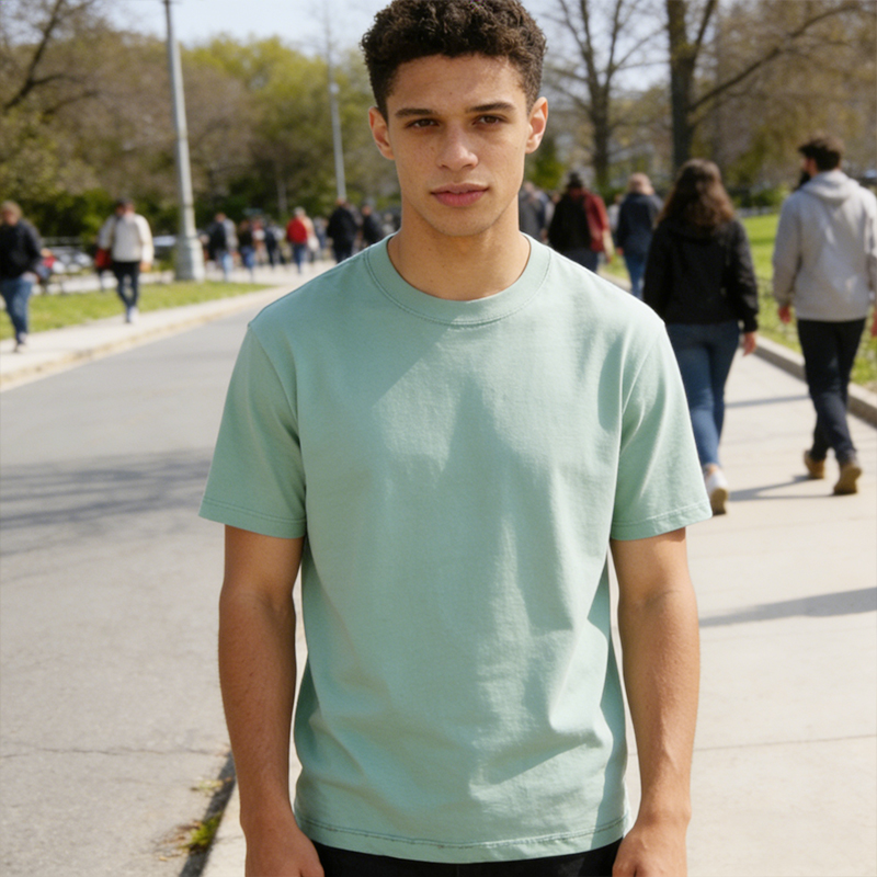 Unisex Oversized Crew Neck T-Shirt Short Sleeve Loose Fit Casual Basic Tee for Daily & Street Style CF00188
