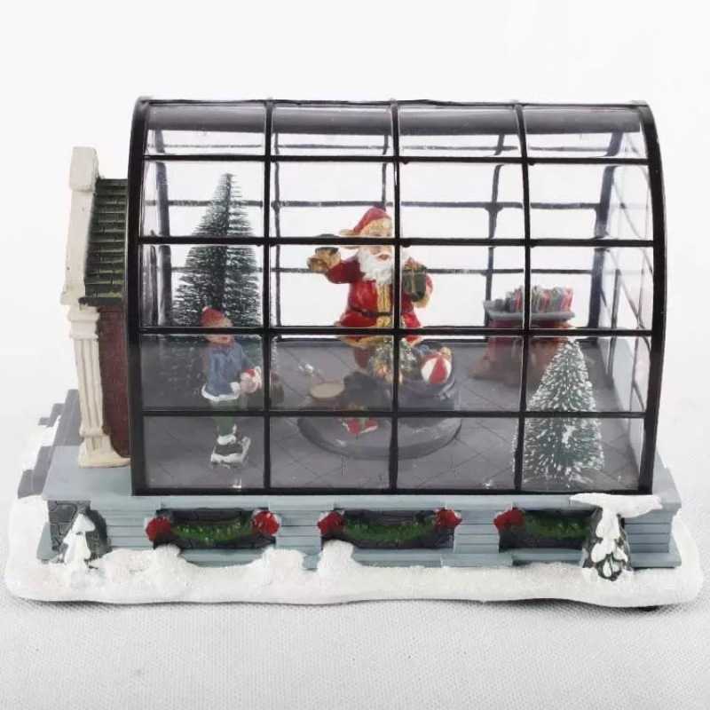 Interior decoration Christmas Santa Claus acrylic Christmas house box gift glass home accessory G251119
