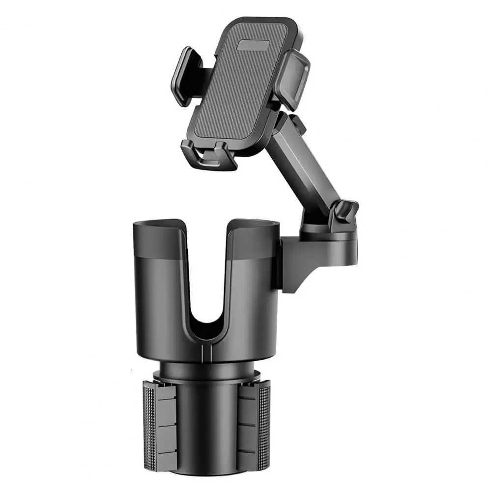 Universal Car Phone Holder Rotating Eable Base 2-in-1 Phone Mount and Cup Holder for Drink Bottles Car Mobile Phone Stand C251210