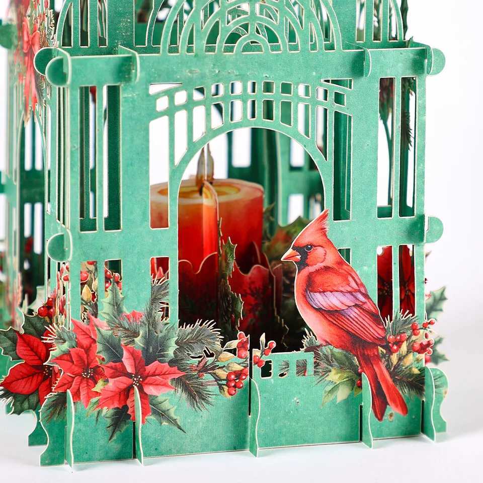 Christmas Poinsettia 3D Box Cardinalis Xmas Decoration Exquisite Holiday Supplies Gifts For Friends Lovers Parents H251210