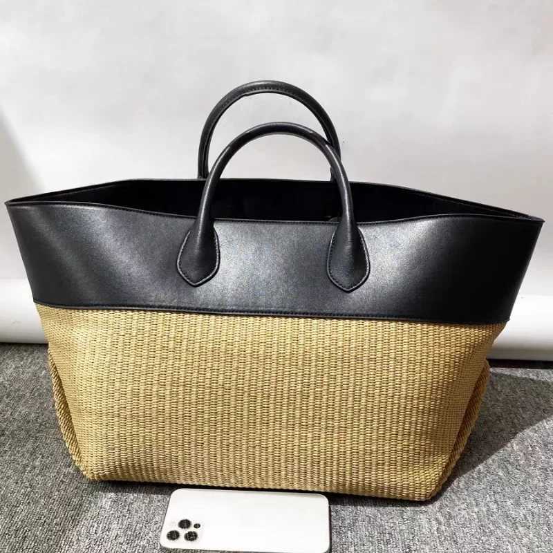 Luxury Genuine Leather Str Bag Stihing Ctrast Color Large Capacity Handbag Brand Tote Bag Cmuter Wing-shaped Storage Bag Y251209