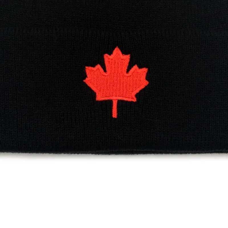 Luxury Autumn Winter CA Red Maple Leaf Embroidered Knitted Acrylic Beanies Hat Men and Women Casual All Match Warm Wool Cold Caps W125 Y251209