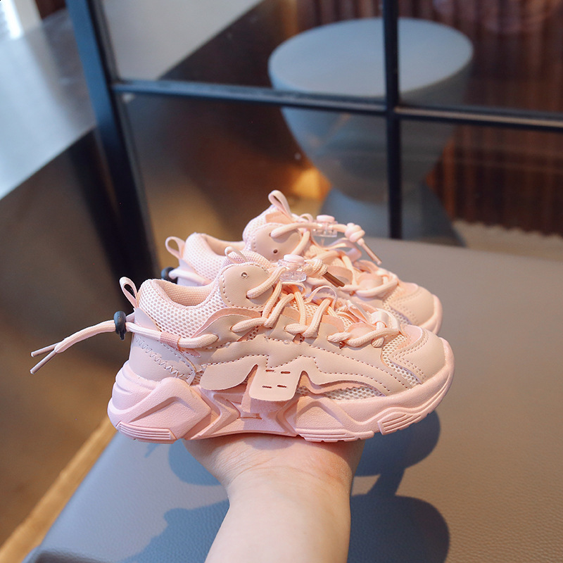 2025 Spring Autumn Winter Childrens Mesh Sports Shoes Waterproof Leather Dad Shoes Boys Girls Warm Casual Cotton Shoes