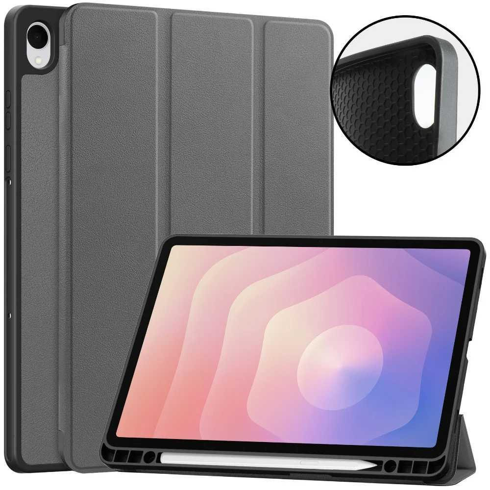 For Galaxy Tab S11 11 inch 2025 with Pencil Holder Cover Funda 5G SM-X730/SM-X736 11 Tri-Folding Flip Stand Case H251210