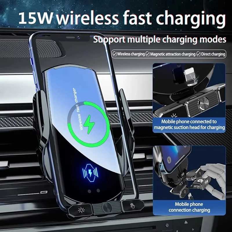Car Wireless Charger Magnetic Autatic Infrared Induction Fast Charging For iPhone Car Mount Phone Holder C251210