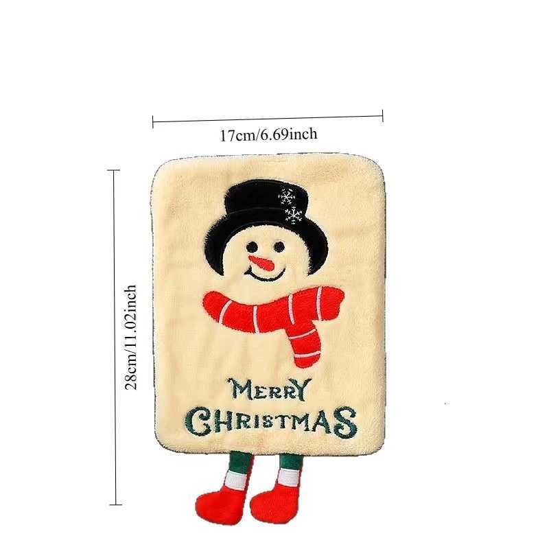 Christmas Hand Towels New Wall-mounted Thickened Coral Fleece Towels Absorbent Quick-drying Cloths Cartoon Kitchen Accessories C251210
