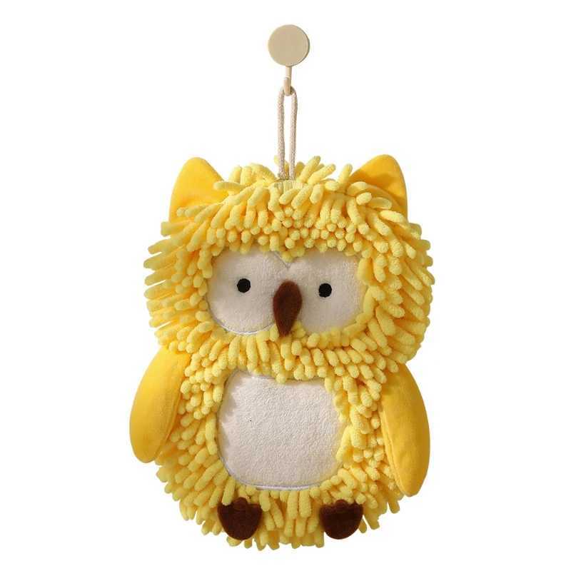 New Cartoon Animal Chenille Hanging Thick Absorbent Hand Towel for Kitchen Bathroom and Household Use C251210