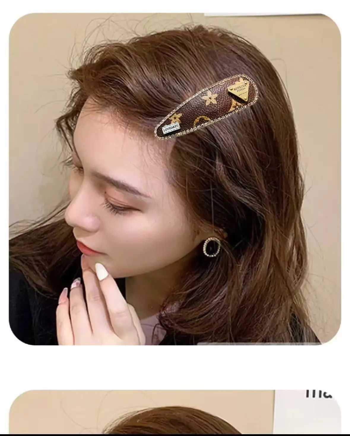 Luxury Y2K Best Seller Hair Clips for Bangs French Retro Print Side Hairpins Elegant Prum 2025 Hot S Tren Accories Y251210