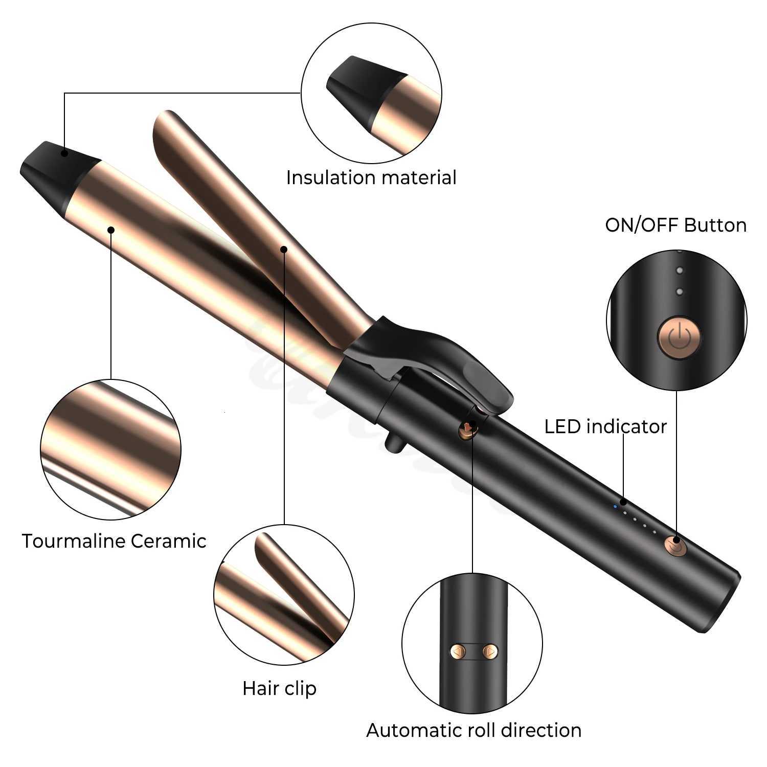 Automatic Rotating Curling Iron Wand 32mm Hair Curler Professional Hair Styler Salon Curls and Waves Ceramic Hair Waver IronT251210