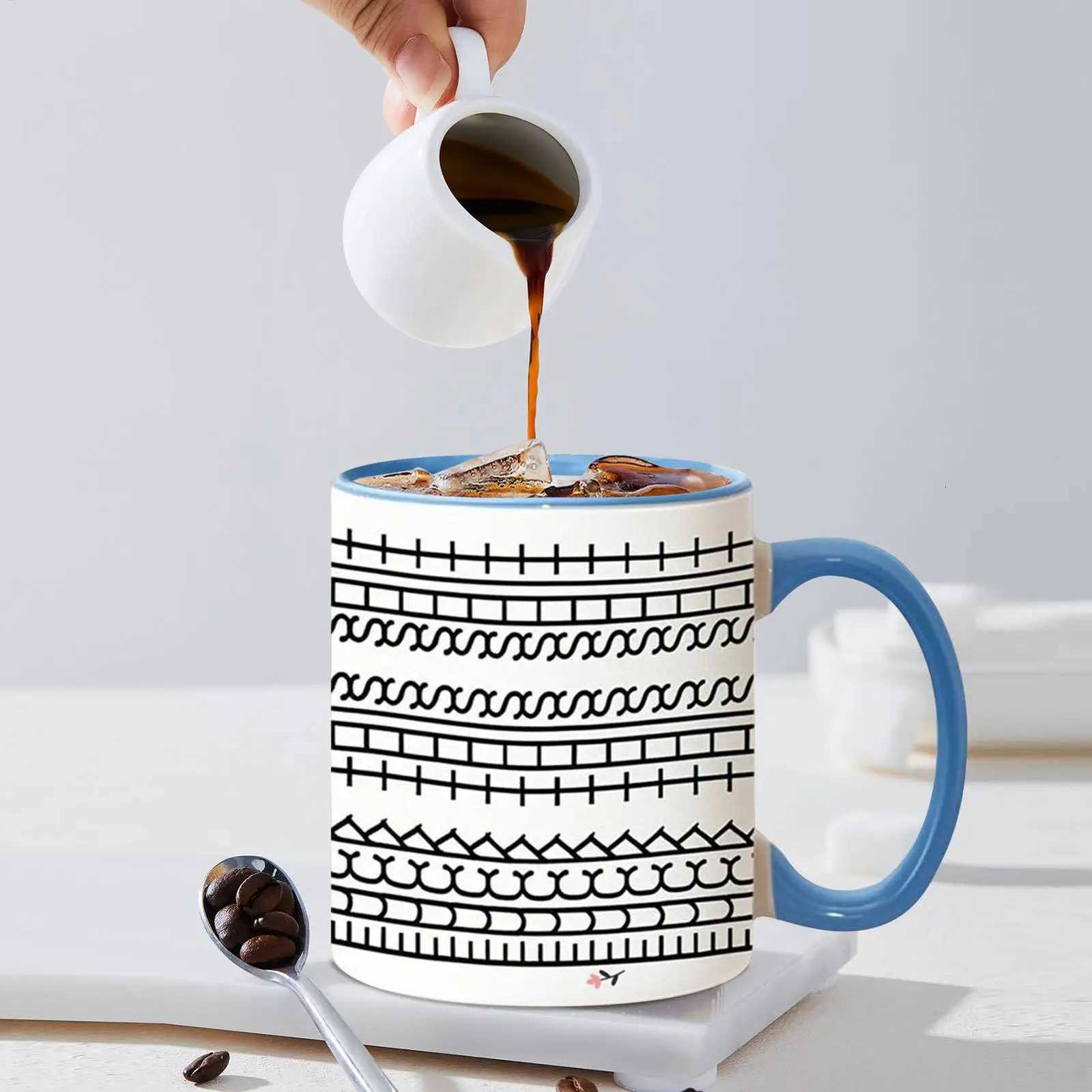 Hide Message Coffee Mug Ceramic Chocolate Milk Cup Modern Coffee Lover Gift Kitchen Accessories Message Coffee Tumbler C251210